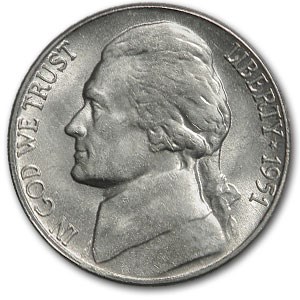 1951-S Jefferson Nickel BU 1951-S Jefferson Nickel BU